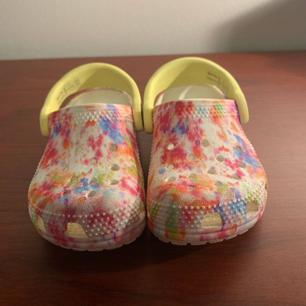 Child’s Size 6 Multi colored Crocs